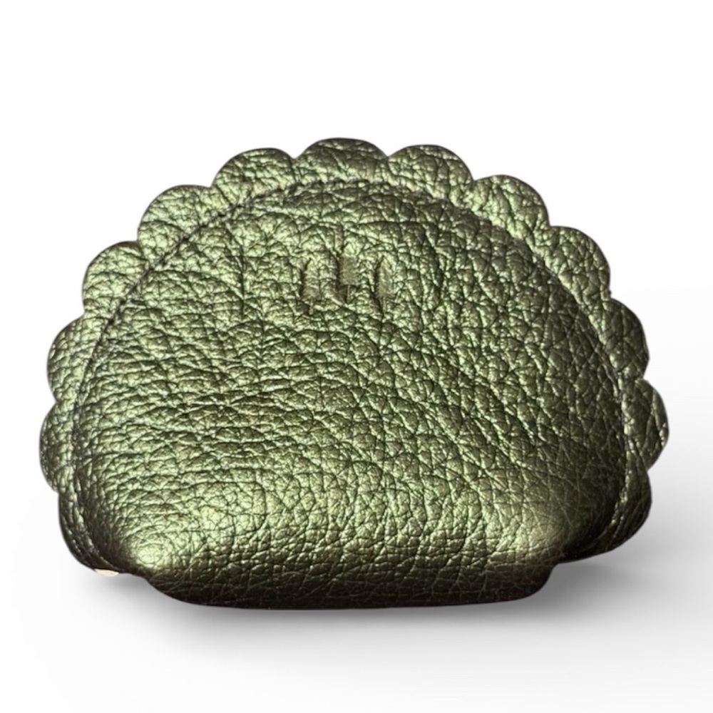 PORTLAND LEATHER Marigold Pouch Metallic Greench